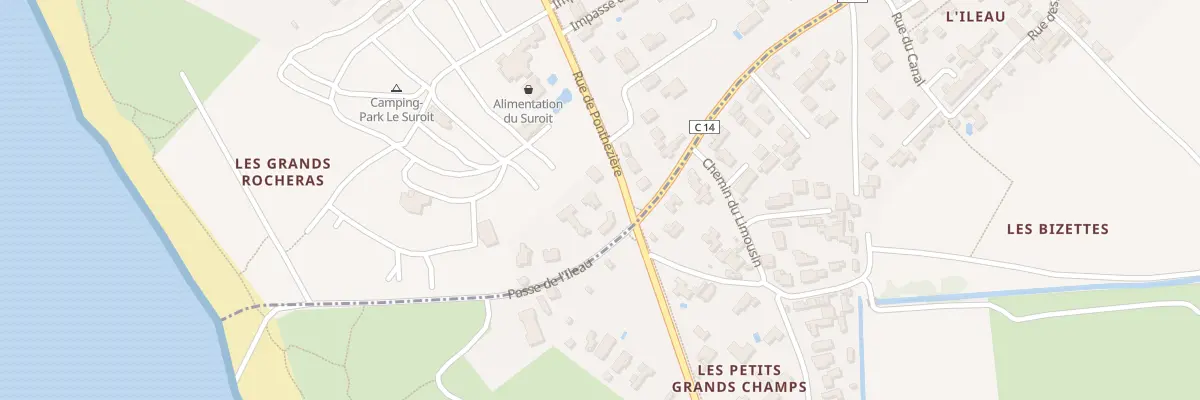 Plan du 1868 Rue de Ponthezière à Saint-Georges-d’Oléron