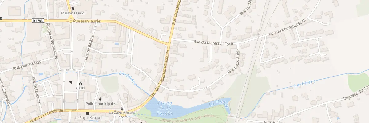 Plan du 14 Rue des Déportés Résistants à Châteaubriant