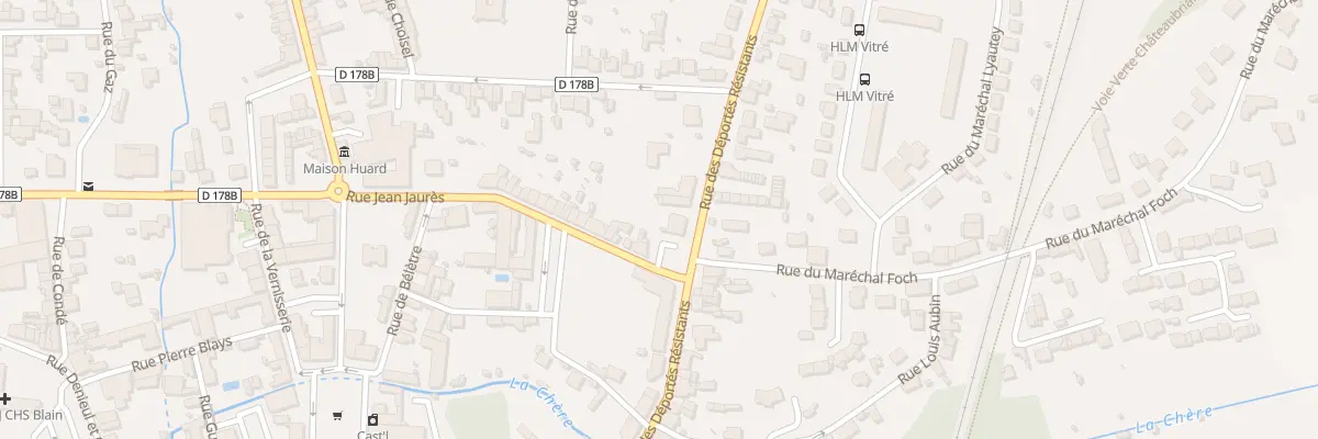 Plan du 25 Rue des Déportés Résistants à Châteaubriant