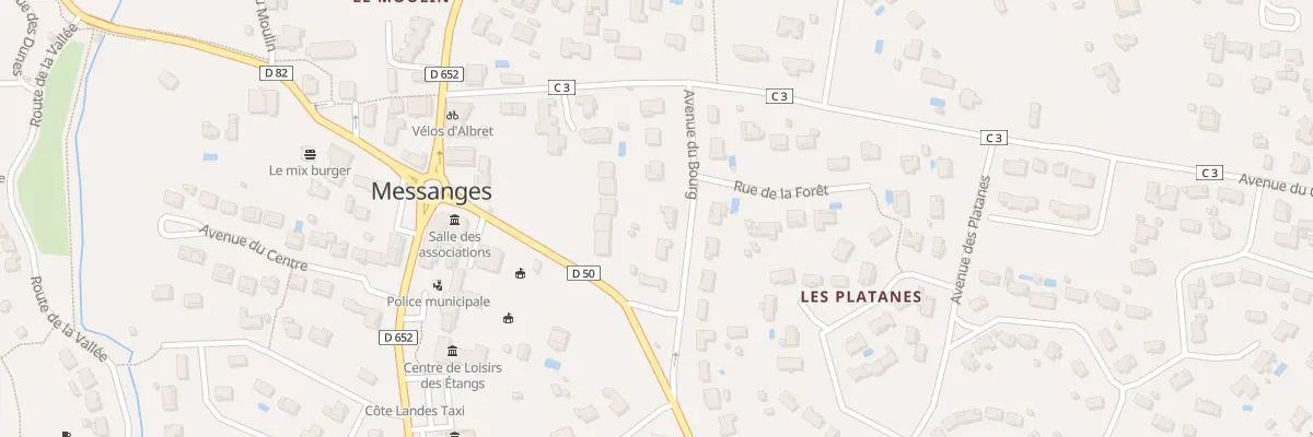 Plan du 8 Av du Bourg à Messanges