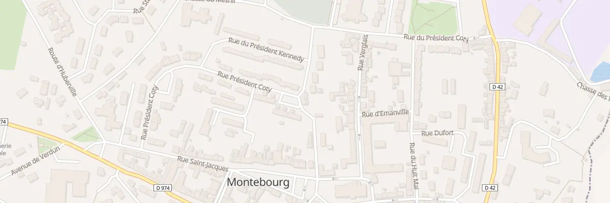 Plan du 10 Rue du President Coty à Montebourg