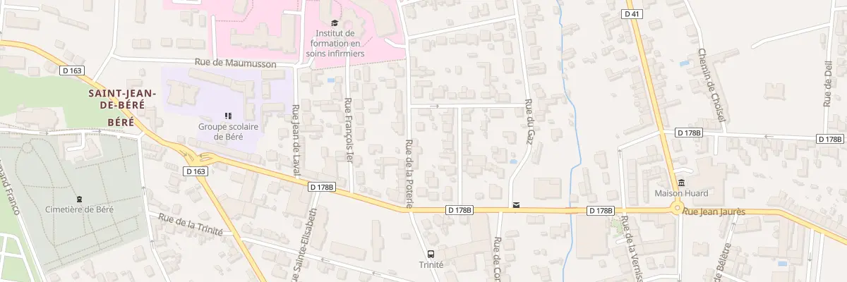 Plan du 10 Rue de la Poterie à Châteaubriant