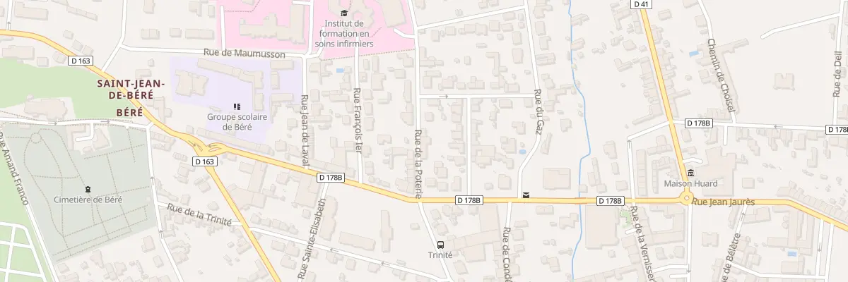 Plan du 8 Rue de la Poterie à Châteaubriant