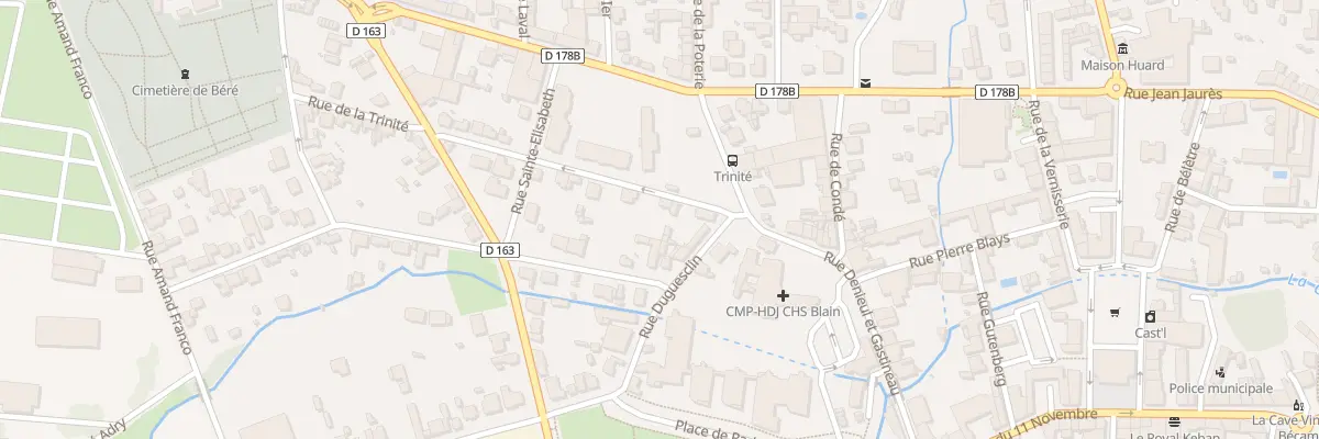 Plan du 3 Rue de la Trinité à Châteaubriant