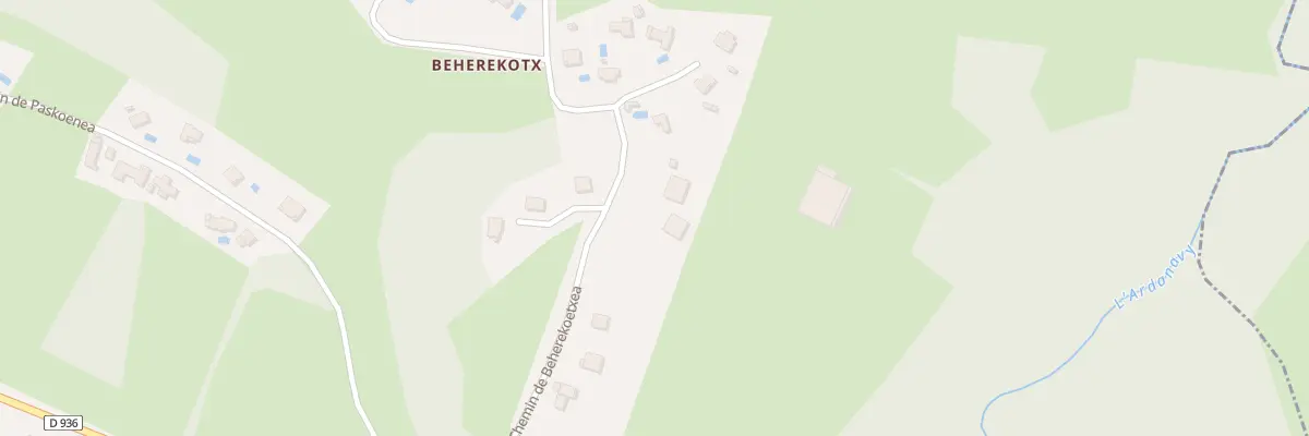 Plan du 374 Che de Beherekoetxea à Mouguerre