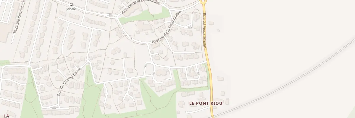 Plan du 14 Av de la Bretonnière à Châteaubourg