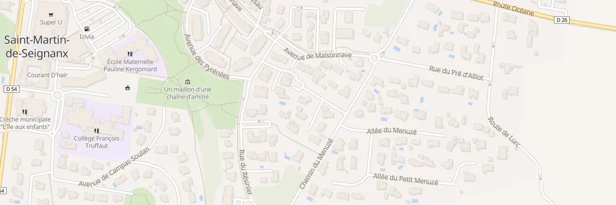 Plan du 11 All de Lavignolle à Saint-Martin-de-Seignanx