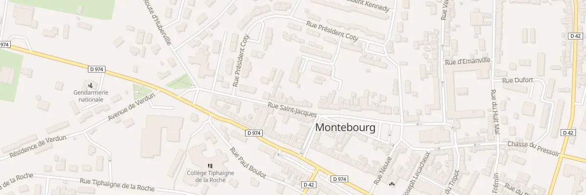 Plan du 8 Rue Saint Jacques à Montebourg