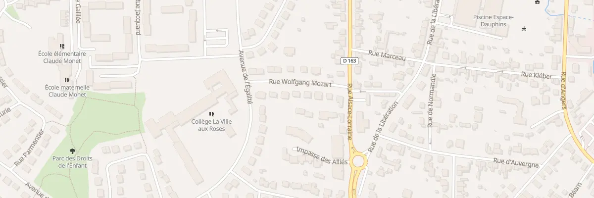 Plan du 9 Rue Wolfgang Mozart à Châteaubriant