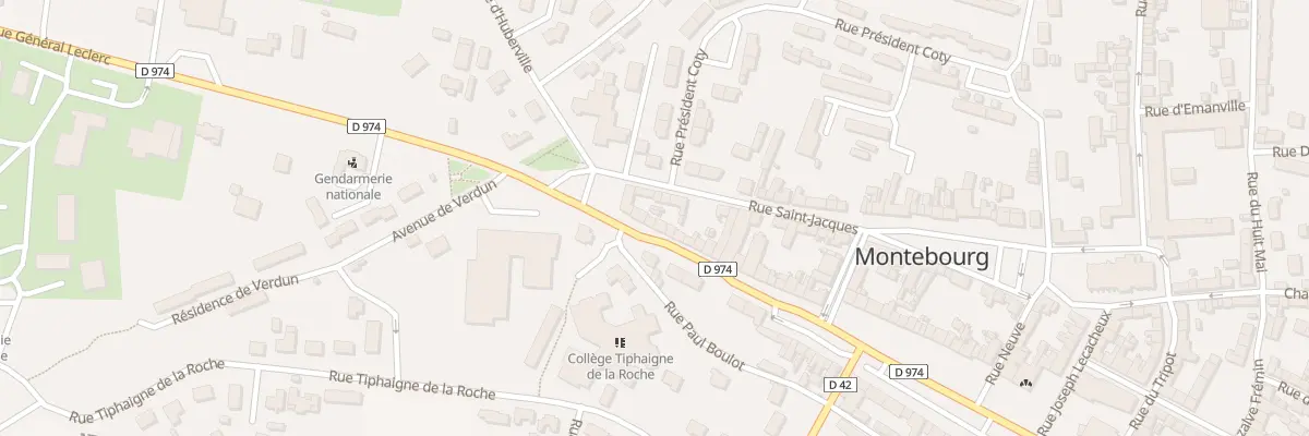 Plan du 34 Rue General Leclerc à Montebourg