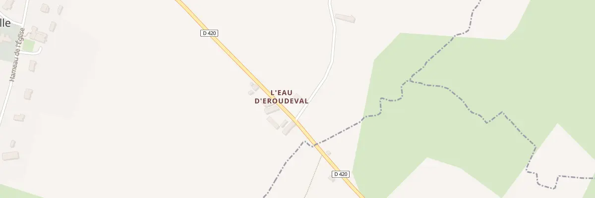 Plan du 1 L’Eau d’Eroudeval à Éroudeville