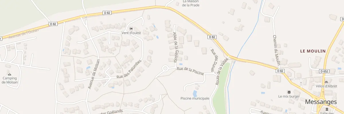 Plan du 3 All de la Gaviota à Messanges