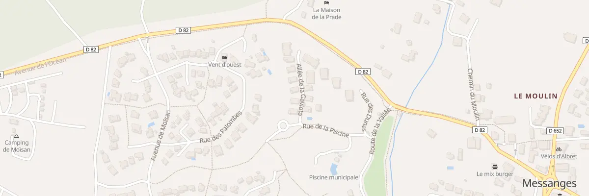 Plan du 5 All de la Gaviota à Messanges