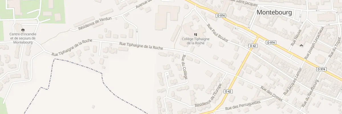 Plan du 9 Rue Tiphaigne de la Roche à Montebourg