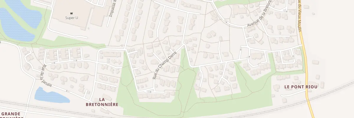 Plan du 42 Rue du Champ Derre à Châteaubourg