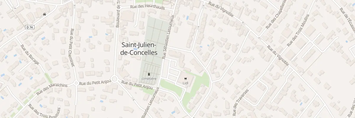 Plan du 13 Rue sébastien letourneux à Saint-Julien-de-Concelles