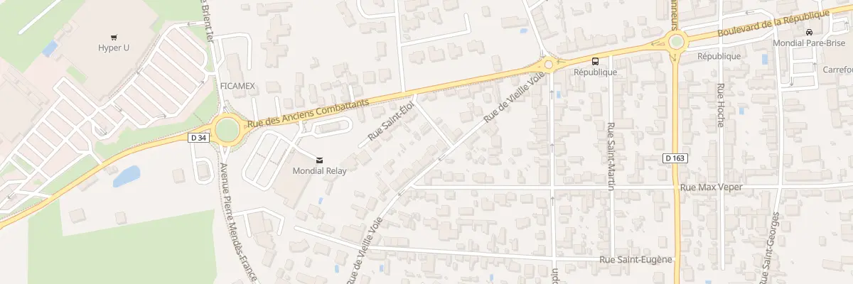 Plan du 28 Rue Vieille Voie à Châteaubriant