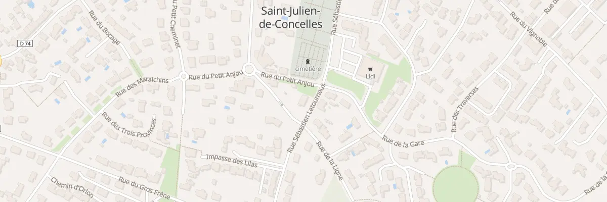 Plan du 10 Rue sébastien letourneux à Saint-Julien-de-Concelles