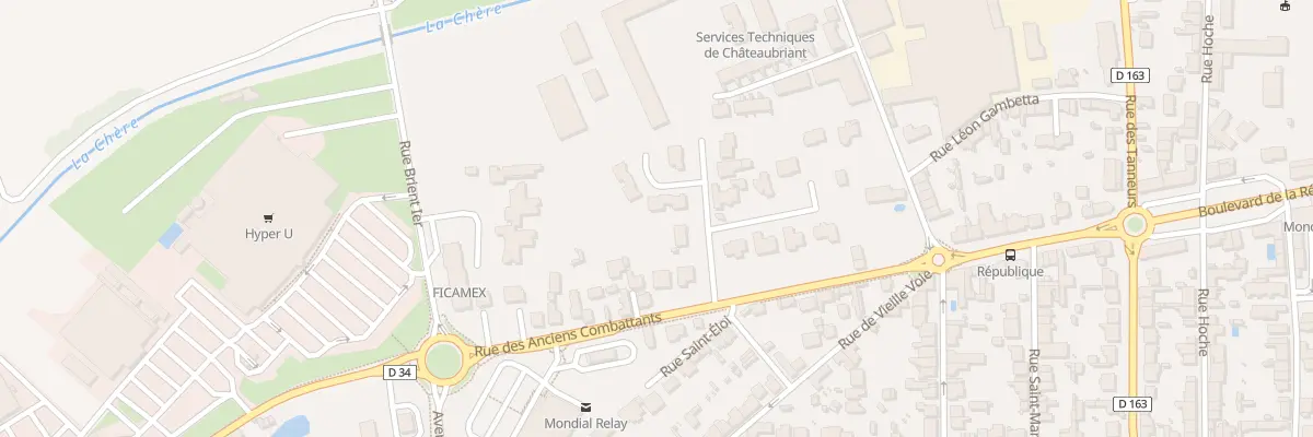 Plan du 3 Rue du Cdt Maurice Bachellerie à Châteaubriant