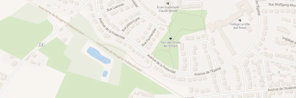 Plan du 2 Rue Parmentier à Châteaubriant