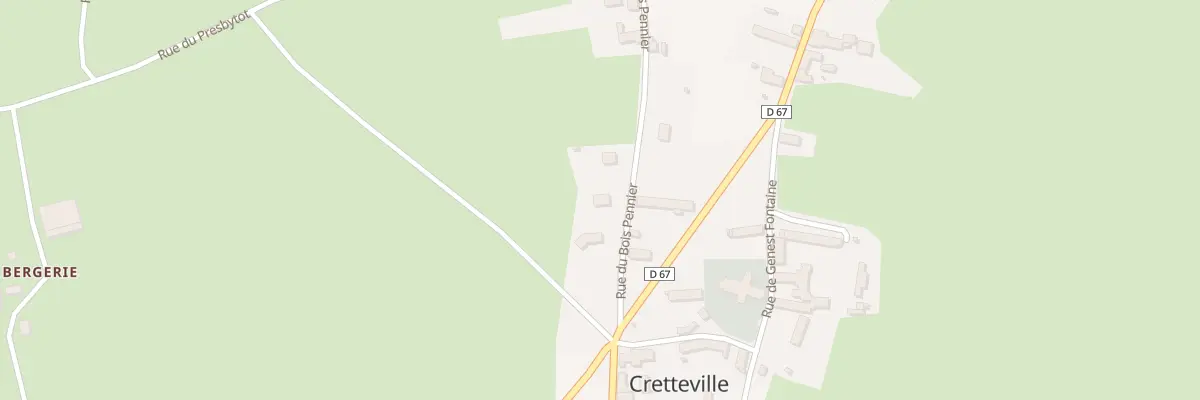 Plan du 3 Rue du Bois Pennier -Crettevil à Picauville