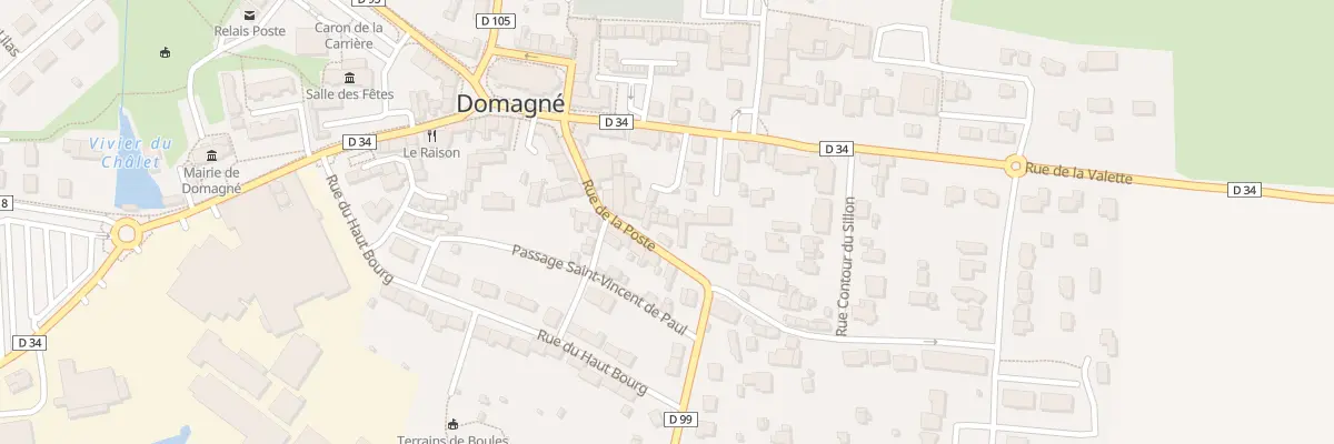Plan du 17 Rue de la Poste à Domagné