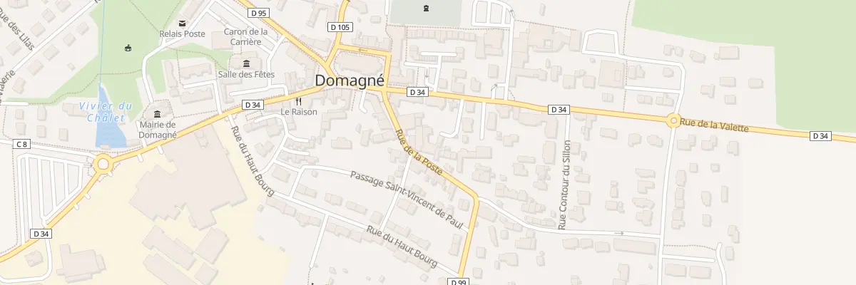 Plan du 11 Rue de la Poste à Domagné