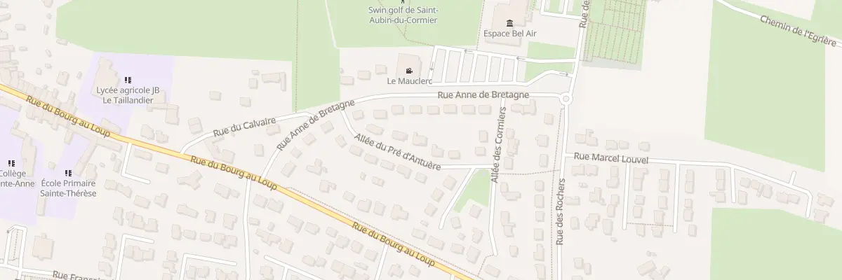 Plan du 5 All du Pre d’Antuere à Saint-Aubin-du-Cormier