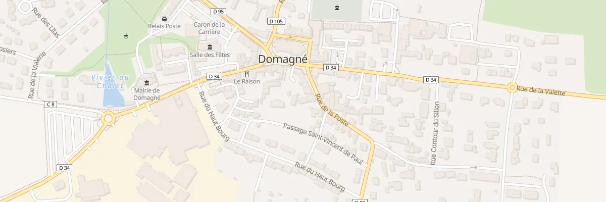 Plan du 8 Rue de la Poste à Domagné
