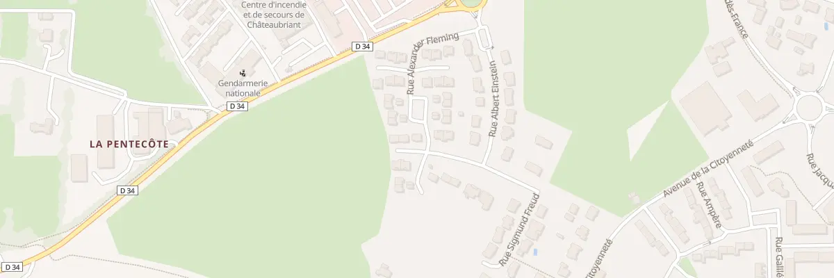 Plan du 11 Rue Henri Becquerel à Châteaubriant