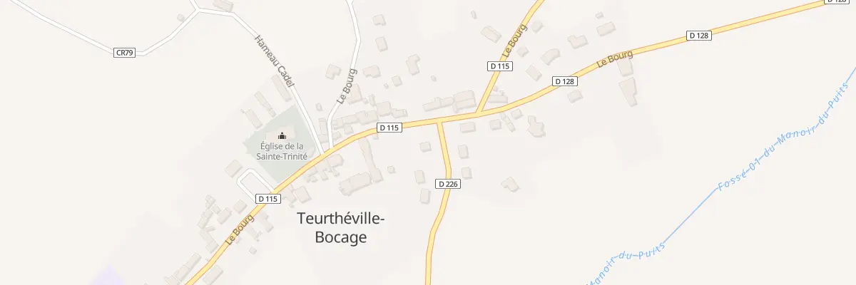 Plan du 25A Le Bourg à Teurthéville-Bocage