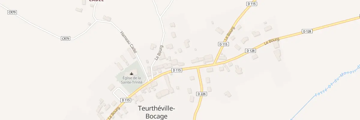 Plan du 24 Le Bourg à Teurthéville-Bocage