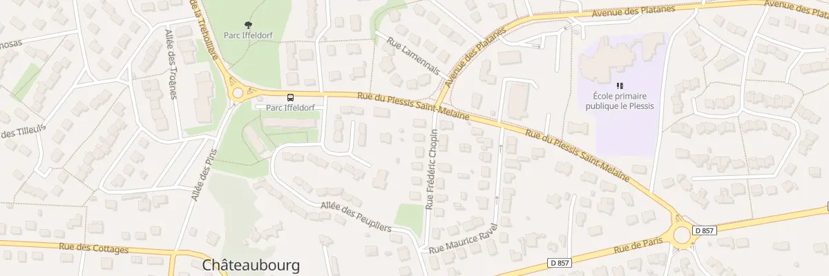 Plan du 19 Rue Frédéric Chopin à Châteaubourg