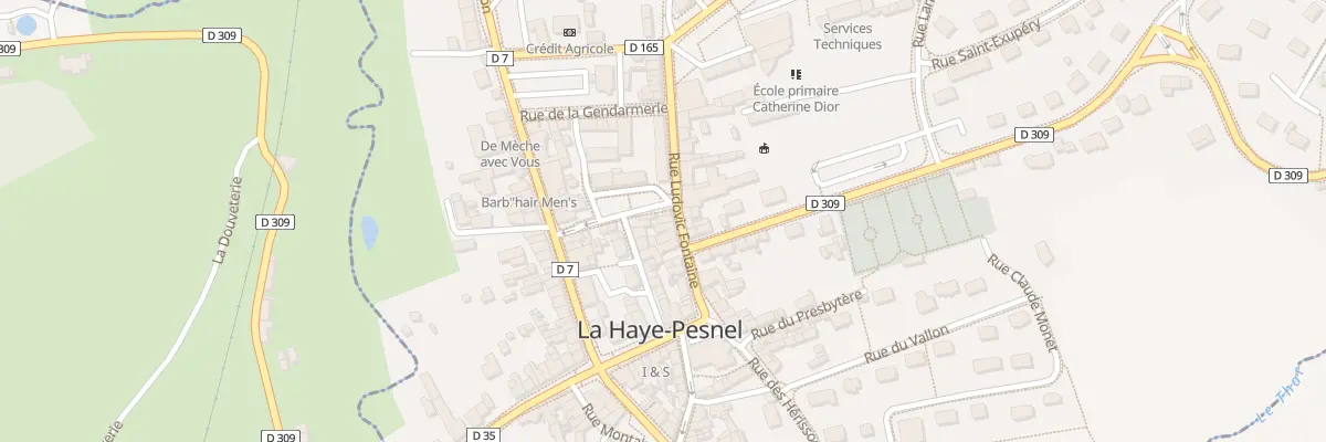 Plan du 9 Rue Ludovic Fontaine à La Haye-Pesnel