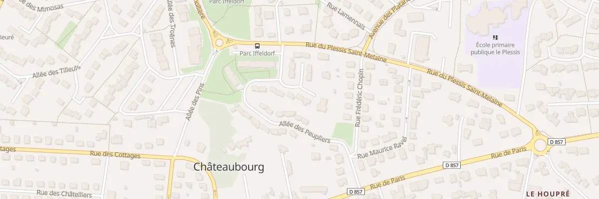 Plan du 15 All des Peupliers à Châteaubourg
