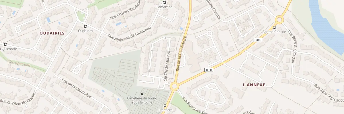 Plan du 8 Rue thyde monnier à La Roche-sur-Yon