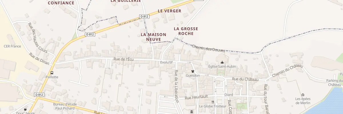 Plan du 4 Rue de Fougères à Saint-Aubin-du-Cormier