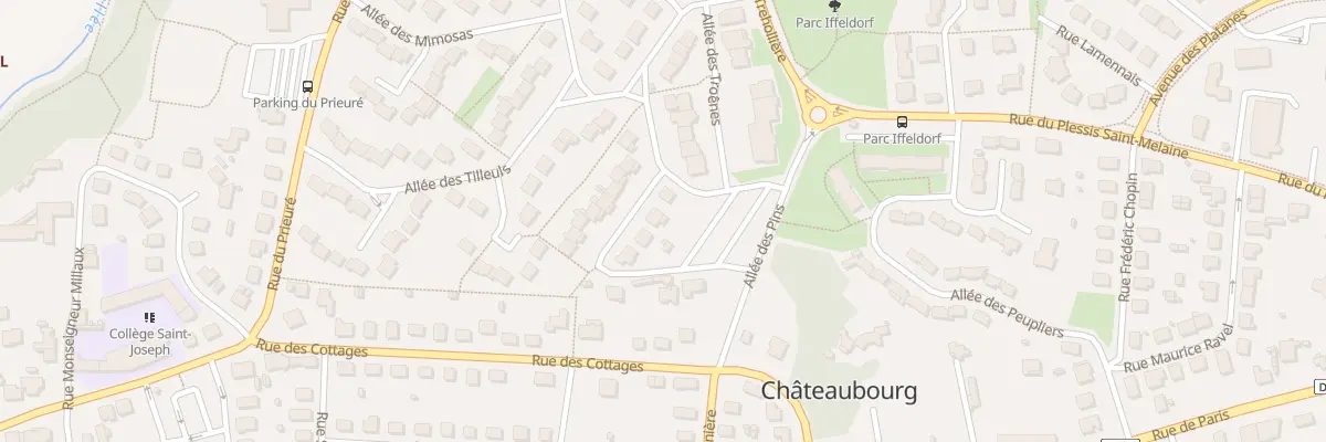 Plan du 6 All des Marronniers à Châteaubourg