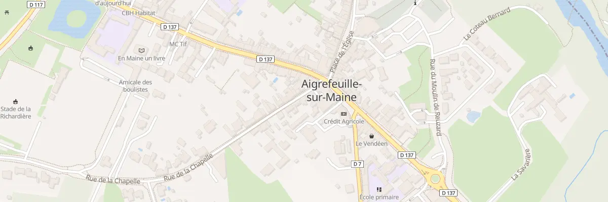 Plan du 7 Rue de la Chapelle à Aigrefeuille-sur-Maine