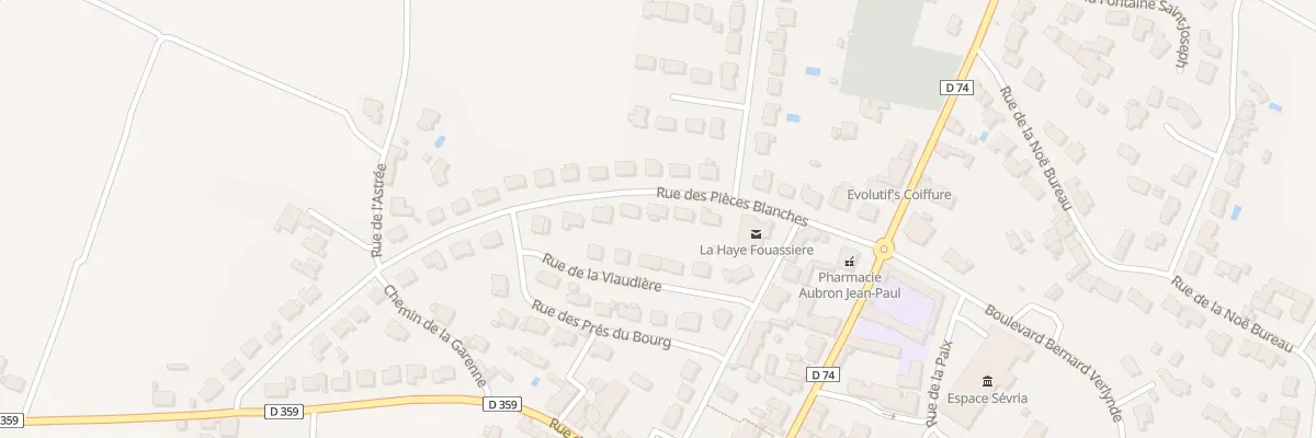 Plan du 6 Rue des Pièces Blanches à La Haie-Fouassière