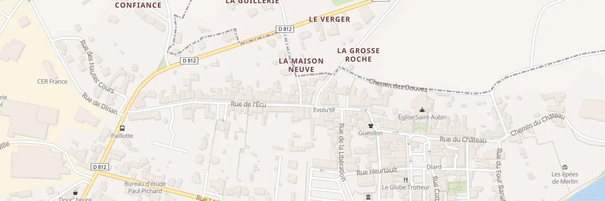 Plan du 12 Rue de l’Ecu à Saint-Aubin-du-Cormier