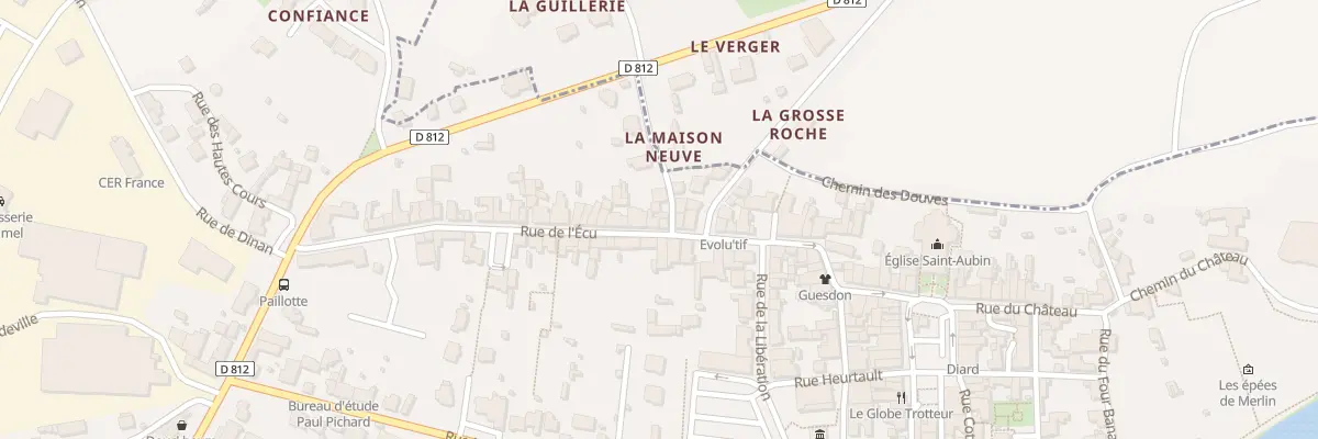 Plan du 16 Rue de l’Ecu à Saint-Aubin-du-Cormier