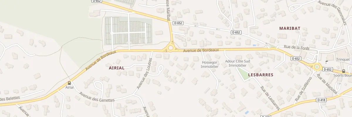 Plan du 2162 Av de Bordeaux à Soorts-Hossegor