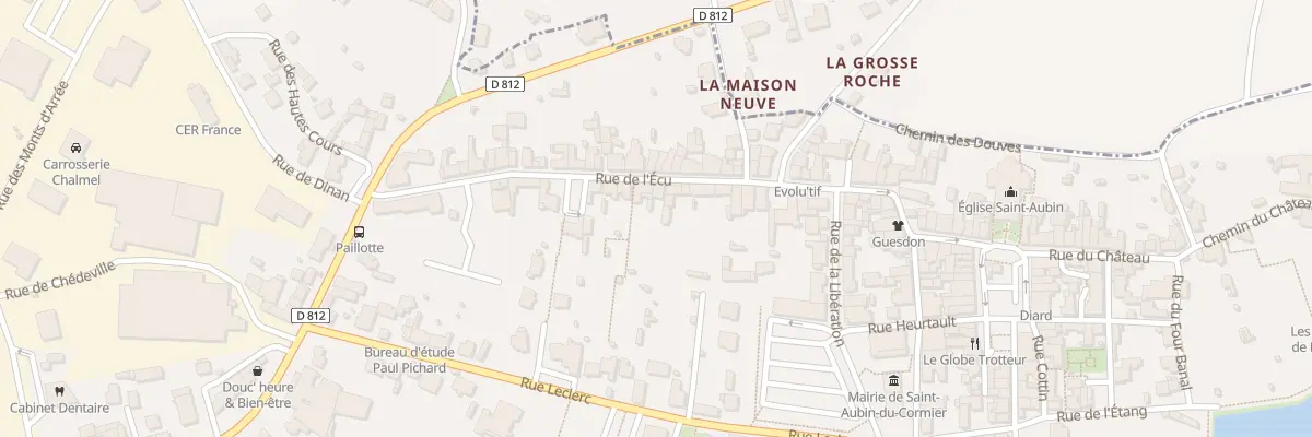 Plan du 21 Rue de l’Ecu à Saint-Aubin-du-Cormier