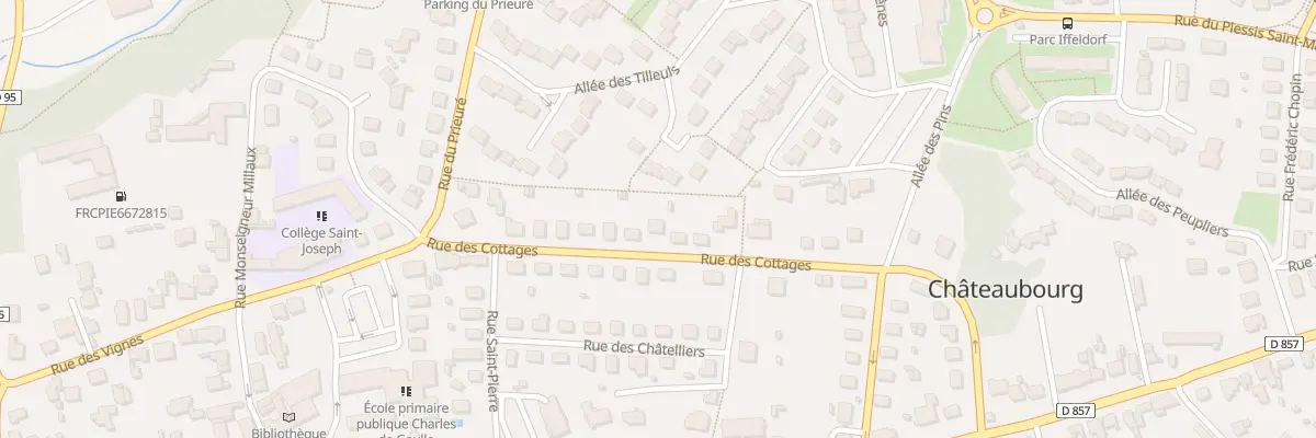 Plan du 15 Rue des Cottages à Châteaubourg