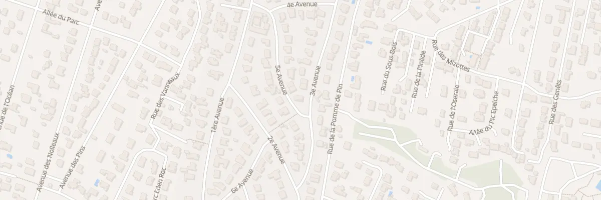 Plan du 28 Av Parc du Rocher 3eme Ave à La Tranche-sur-Mer
