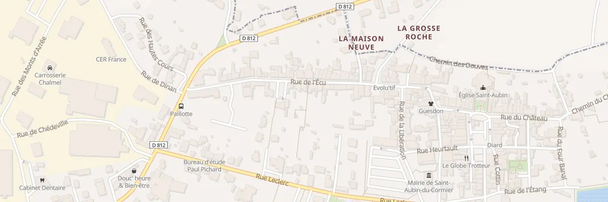 Plan du 25 Rue de l’Ecu à Saint-Aubin-du-Cormier