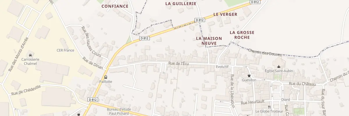 Plan du 36 Rue de l’Ecu à Saint-Aubin-du-Cormier