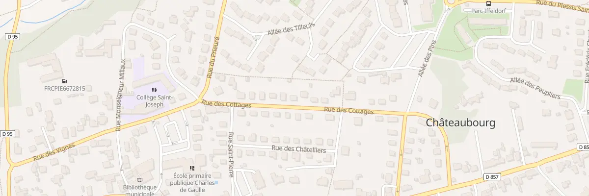 Plan du 13 Rue des Cottages à Châteaubourg