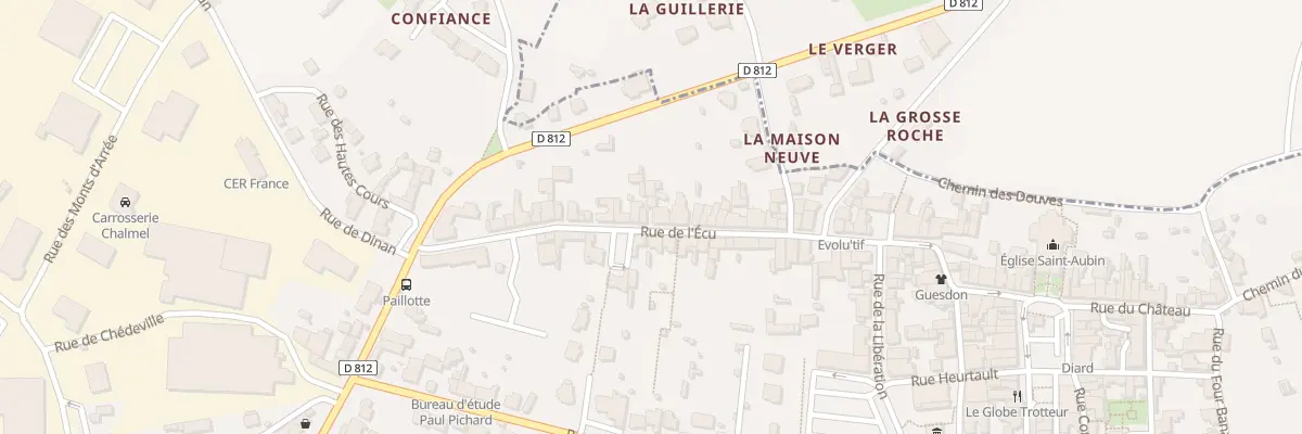 Plan du 38 Rue de l’Ecu à Saint-Aubin-du-Cormier